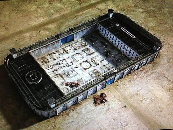 A prison yard that looks like an iphone