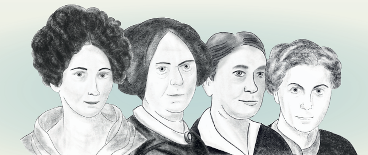 Portraitzeichnungen von 4 Frauen