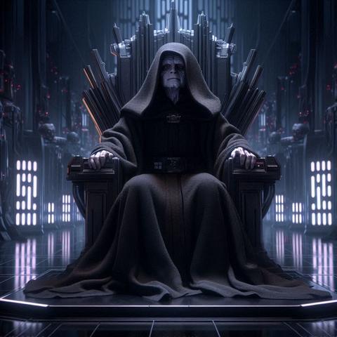 An AI generated picture of Darth Sidious (Emperor Palpatine): The mastermind behind the rise of the Galactic Empire. His cunning and manipulation led to the fall of the Jedi Order and the rise of the Sith.
