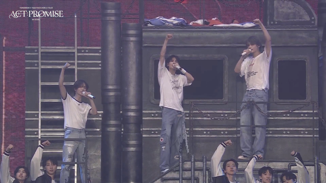 Beomgyu, Taehyun and Kai performing Quarter Life Crisis. Act: Promise, TomorrowXTogether
