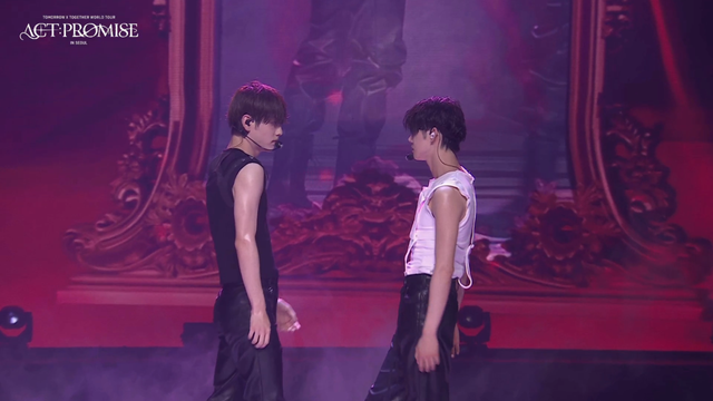 Soobin and Yeonjun performing The Killa, Act: Promise, TomorrowXTogether
