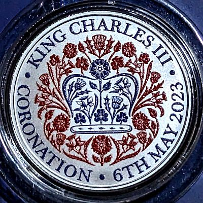 King Charles III coronation emblem: https://www.royal.uk/coronation-emblem The emblem pays tribute to The King’s love of the natural world, unifying the flora of the four nations of the United Kingdom; the rose of England, the thistle of Scotland, the daffodil of Wales and the shamrock of Northern Ireland. Together, the flowers create the shape of St Edward’s Crown, with which His Majesty The King will be crowned during the Coronation Service at Westminster Abbey on Saturday, 6th May. The emblem has been designed using the red, white and blue of the union flag.
