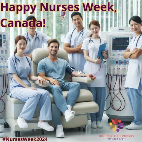 A group of nurses around a hemodialysis patient