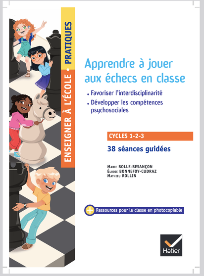 Couverture de l'ouvrage "Apprendre à jouer aux échecs en classe" aux éditions Hatier