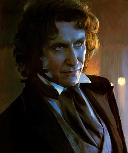 A painting of Paul Mcgann as the Eighth Doctor from the Doctor Who TV Movie.