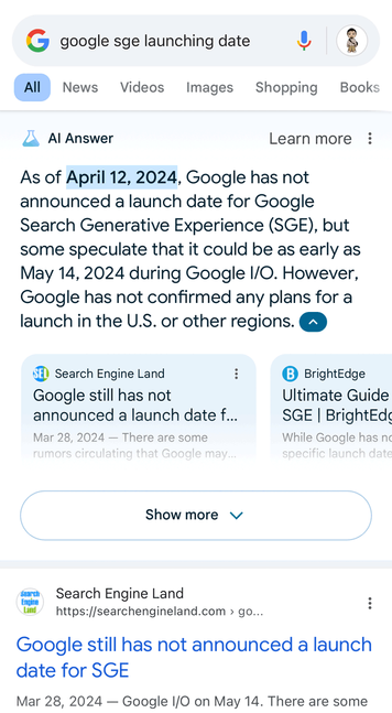 Google has second thoughts and goes back to calling the SGE AI Answers "AI Overviews"