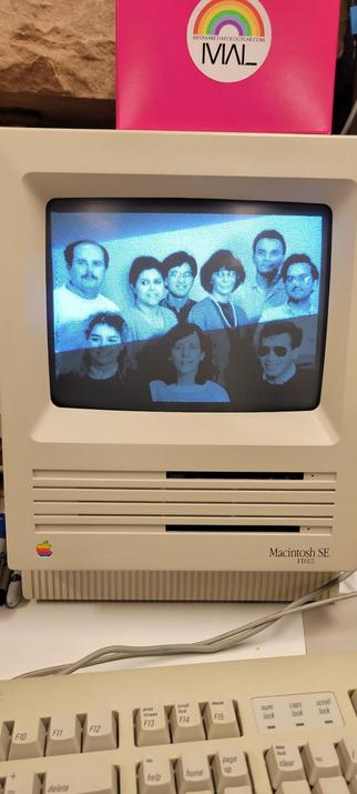 Photos on a Macintosh SE. I don't know any of these people's names.