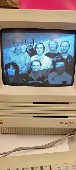 Photos on a Macintosh SE. I don't know any of these people's names.