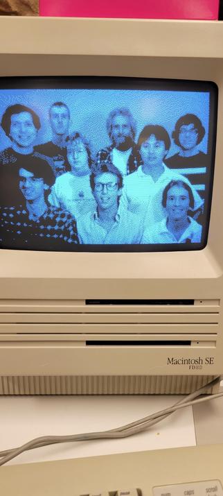 Photos on a Macintosh SE. I don't know any of these people's names.