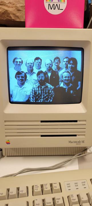 Photos on a Macintosh SE. I don't know any of these people's names.