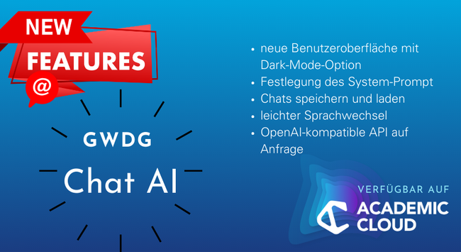 Neue Features beim GWDG Chat AI