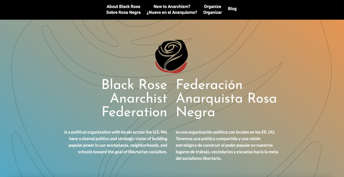Extrait de la page d'accueil du site https://blackrosefed.org