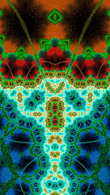 【abs(z^3) - 0.867 - 0.864i】のジュリア集合