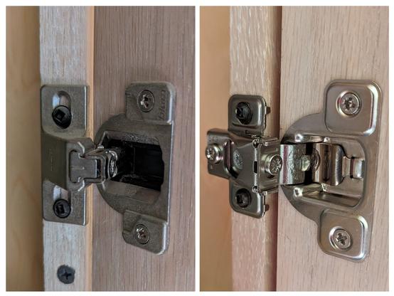 Replacement cabinet hinges