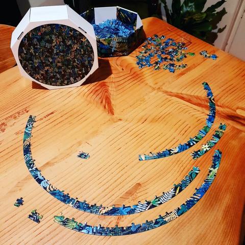 The beginning of a complex circular puzzle