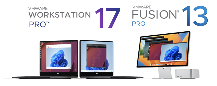 Vmware Workstation pro 17 
Vmware Fusion Pro 13