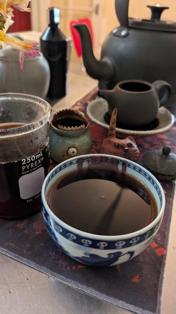 Shou Puerh in a bowl.