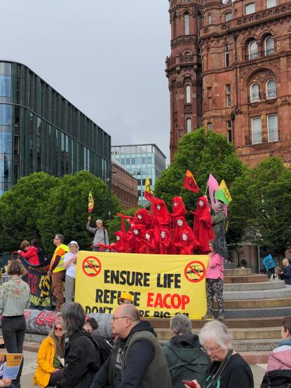 Red Rebels as part of the protest in Manchester