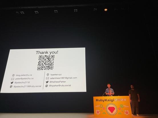 Photos of peter and adam presenting
