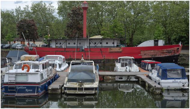 Kathleen, a whisky-chaser please and make that a double. Oh and times two, thank you.

A colour photograph of boats moored at the floating dock, Bristol, UK.

The nearest three craft are named Kathleen Roma, Whiskey |Chaser and Gemini.