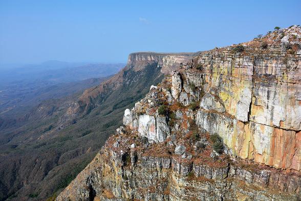 photo - geologic outcrop / cliffs, Namibe Province, Angola