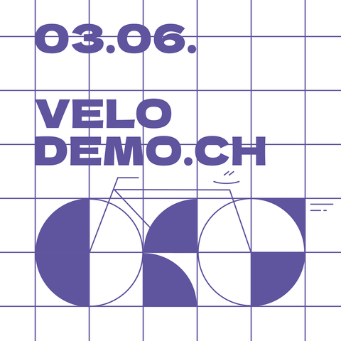 Sticker zur Velodemo zum Welttag des Fahrrads vom 3. Juni 2024 in Zürich