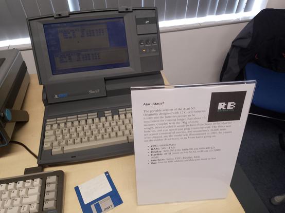 Atari Stacy2
Festival of Portable Computing
Computer History Museum, Cambridge, UK