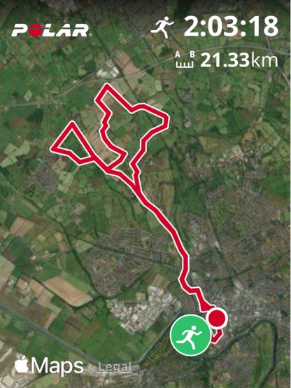 Route of half marathon course