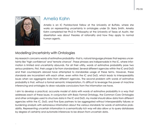 A portrait, bio, and presentation abstract from Dr. Amelia Kahn.