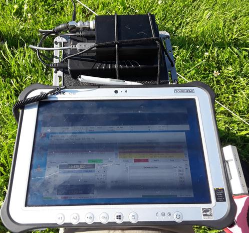 Panasonic Toughpad computer with Amateu Radio digital radio