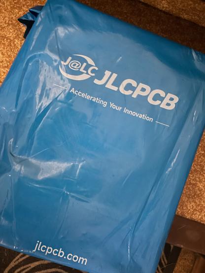 A blue package from JLCPCB
