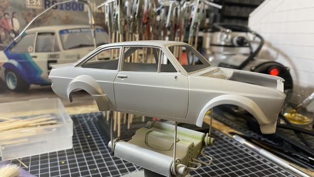 Body of a 1978 Ford Escort RS1800 Mk. II Rallye car from Italieri in 1:24