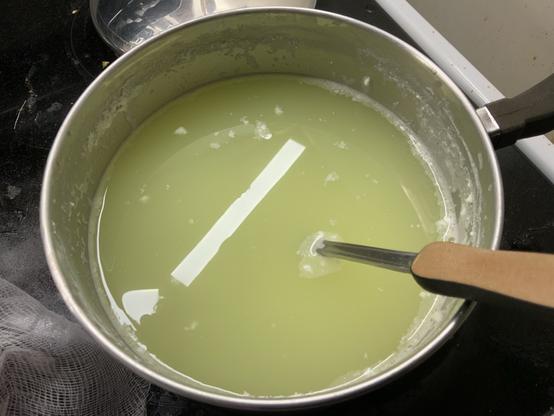 Cheese making Whey remaining after curds are taken out. I am going to make pizza dough and bread with it.