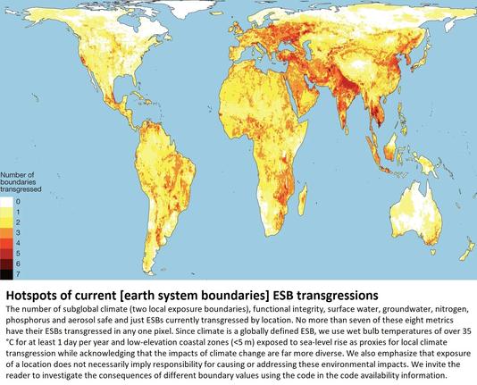 global map - Hotspots of current ESB transgressions