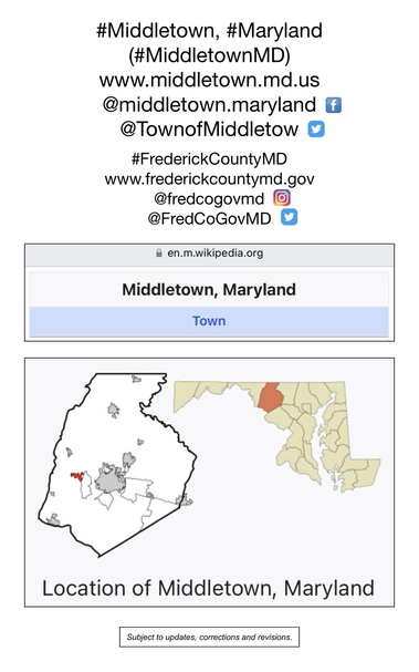 Screenshot of map showing location of Middletown, Maryland (from Wikipedia).