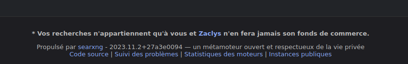 zoTop est propulsé par searxng
