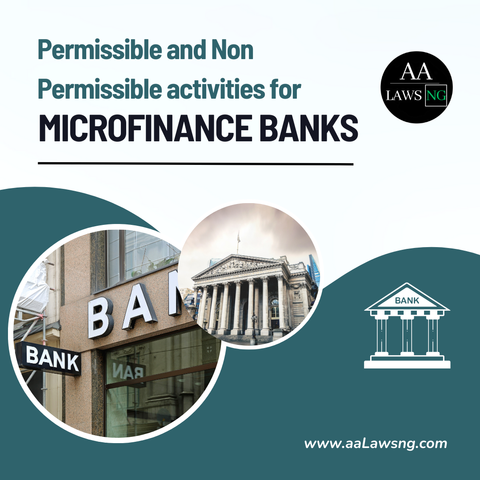 Permissible and Non permissible Activities For Microfinance Banks
Images of the front of a bank
http://www.aaLawsng.com 
AALAWSNG Logo