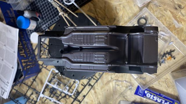 Painted parts of a Ford Escort RS1800 Mk. II from Italieri in 1:24