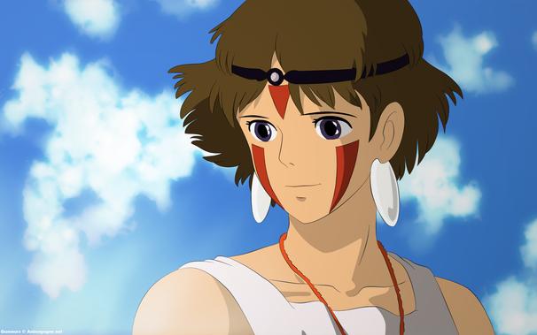 Princess Mononoke close-up. From "Princess Mononoke" anime