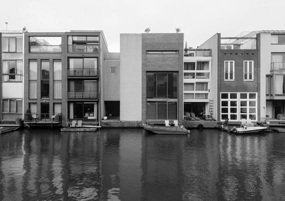 Residential blocks at the Eastern Docklands in Amsterdam