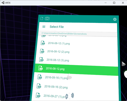 A filebrowser, in VR.