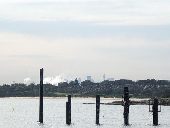 Sydney Centre Point Tower in the far back seen from Yarra Bay