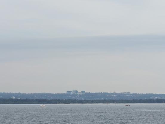 Kirrawee seen in the far back across botany bay