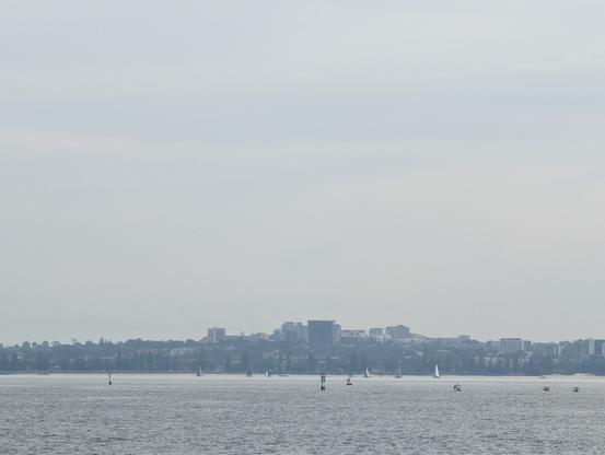 Kogarah seen on the shore line across botany bay