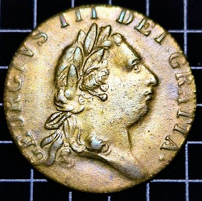 George III facing right, with the text "Georgivs III Dei Gratia" (George III, by the Grace of God).