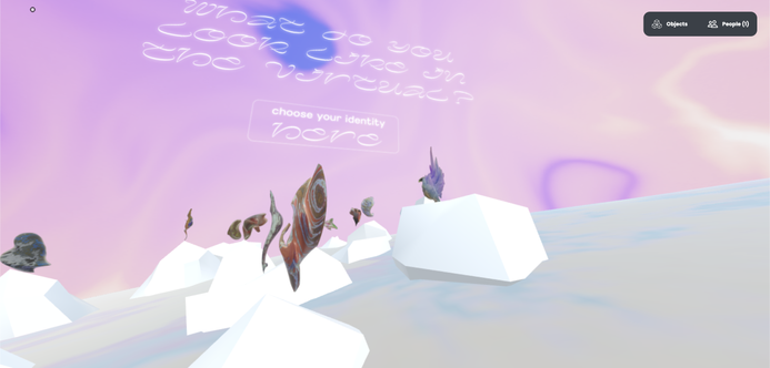 a screenshot of "All Alone Together" by artist Martina Menegon in Mozilla Hubs