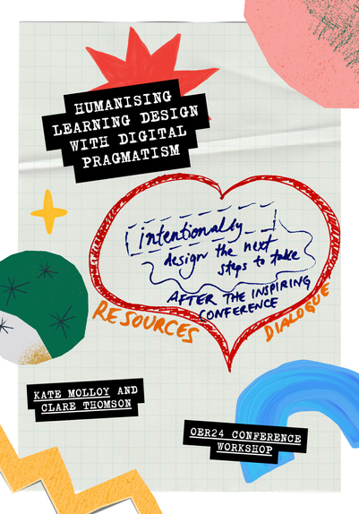 Digital zine cover with a heart at its centre