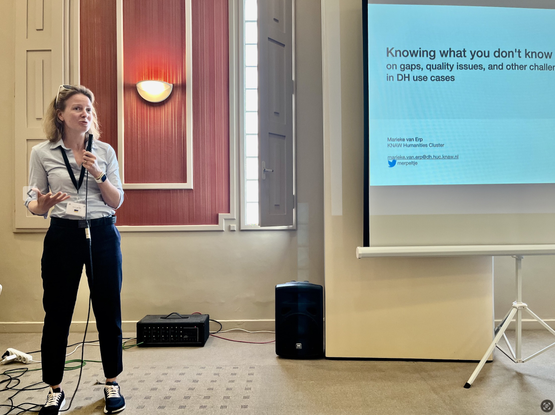 Marieke van Erp from Digital Humanities Research Lab at the KNAW Humanities Cluster is presenting her keynote "Knowing what you don't know" at SemDH2024 workshop at ESWC 2024.