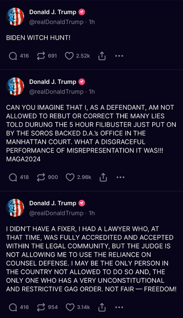 3 Trump social media posts spewing inanity