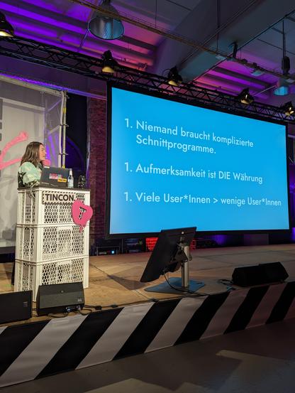 1. Niemand braucht komplizierte Schnittprogramme.

1. Aufmerksamkeit ist DIE Währung

1. Viele User*Innen > wenige User*Innen